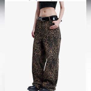 Elfric Eden high waist Leopard Print jeans